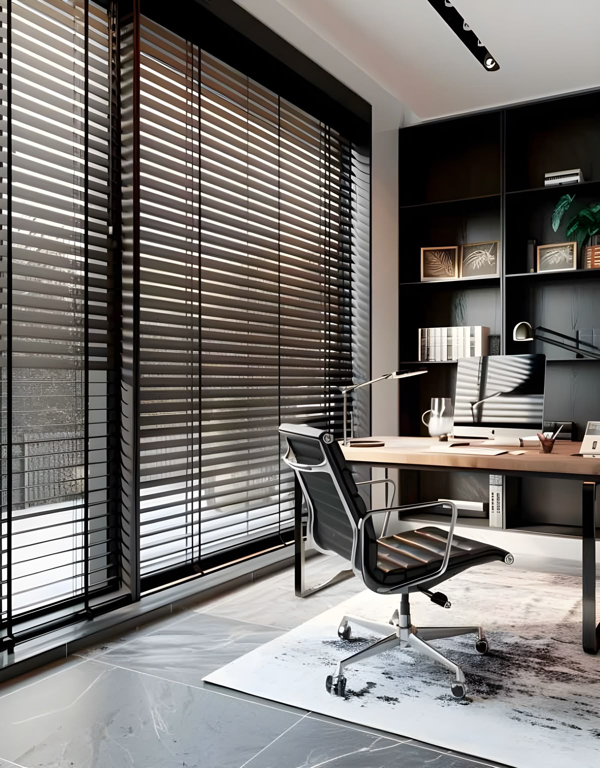 Venetian blinds in Dubai office with precise light control