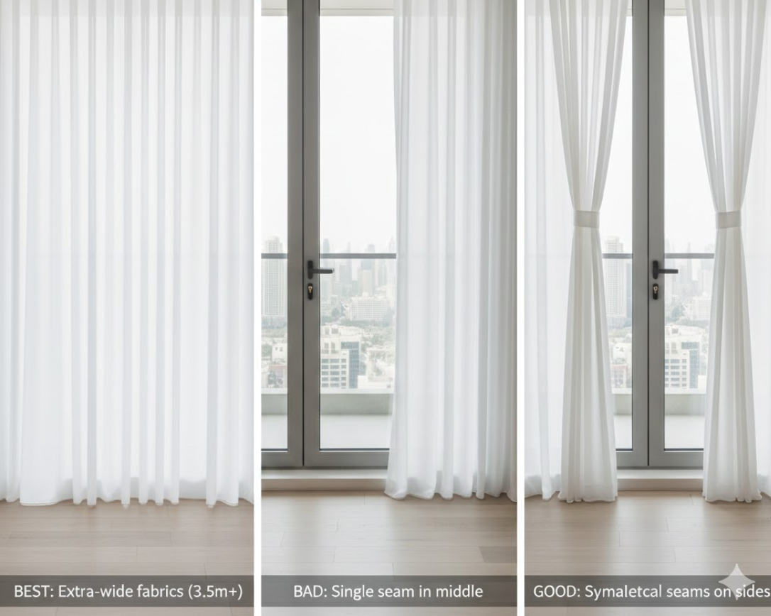 Heavy curtain fabric for large windows