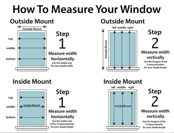 How to measure window for blackout curtains